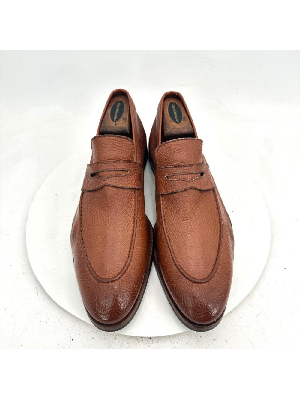 Bianco Men Size 9 Brown Tan Leather Pull On Penny Loafer Dress Shoes